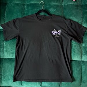 Amazon Black T-Shirt with Purple Space Design